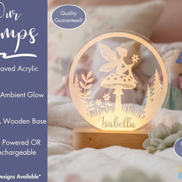 Fairy Night Light – Personalized LED Fantasy Room Decor - Picture 3 of 8